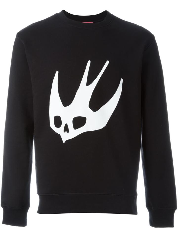 Mcq Alexander Mcqueen Swallow Sweatshirt, Men's, Size: Xl, Black, Cotton/polyester