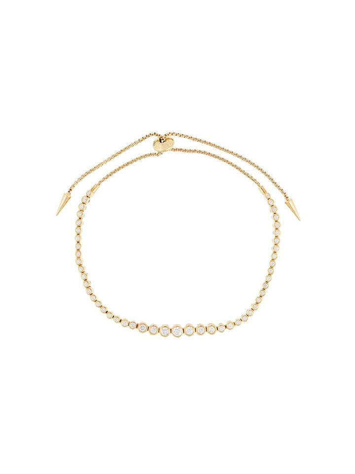 Jemma Wynne 18kt Yellow Gold Prive Luxe Small Diamond Slider Bracelet