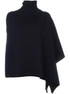 Marni Asymmetric Knitted Cape, Women's, Size: 42, Blue, Nylon/virgin Wool