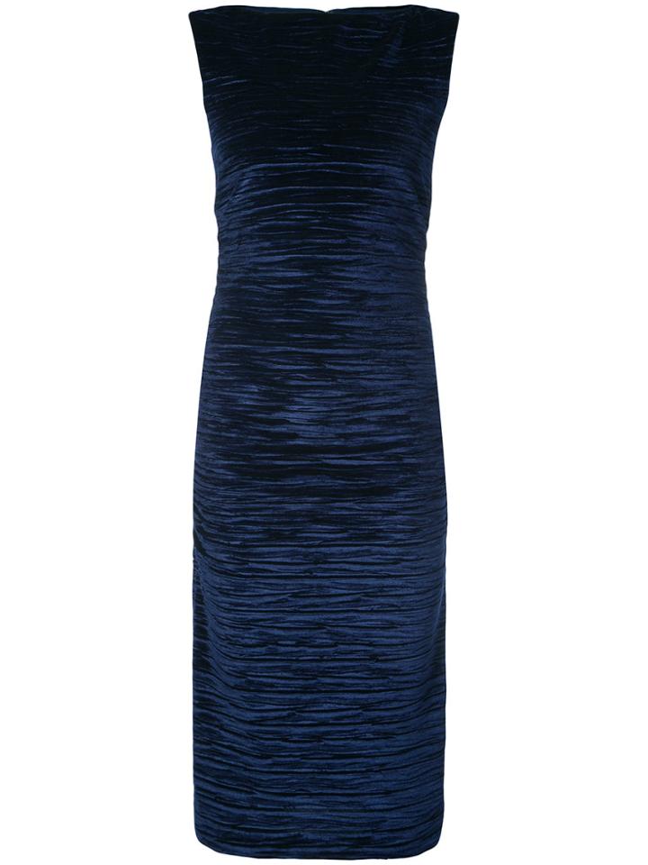 Nicole Miller Textured Midi Dress - Blue
