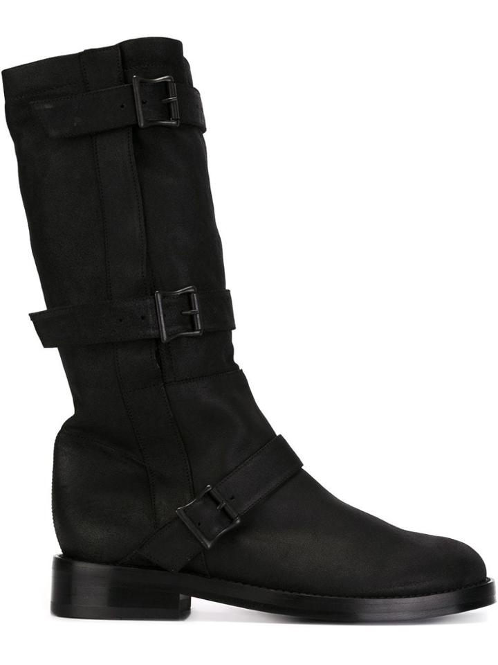 Ann Demeulemeester Buckle Boots - Black