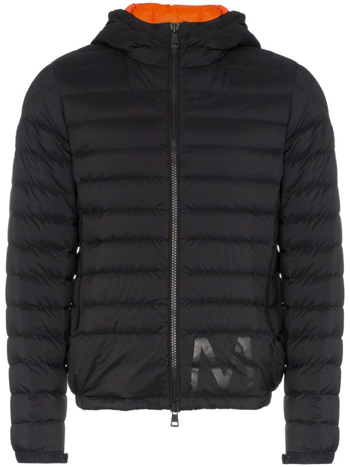 Moncler Quilted Feather Down Hooded Jacket - Black