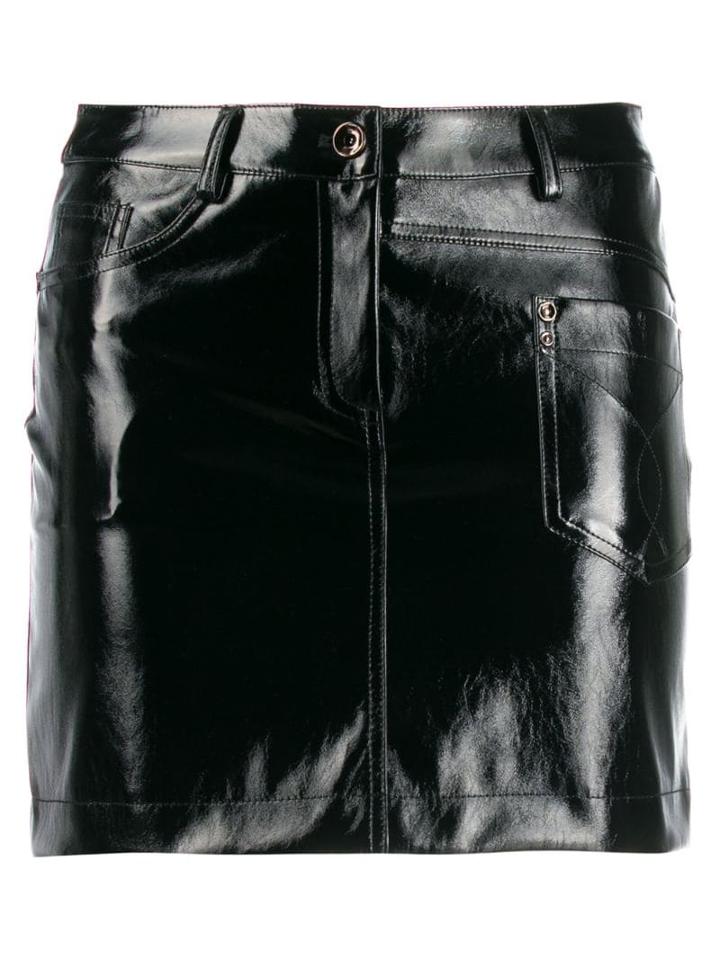 Patrizia Pepe Textured Mini Skirt - Black