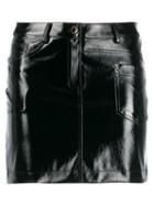 Patrizia Pepe Textured Mini Skirt - Black