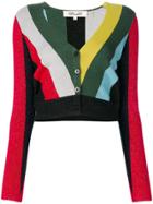 Dvf Diane Von Furstenberg Metallic Cropped Cardigan - Multicolour