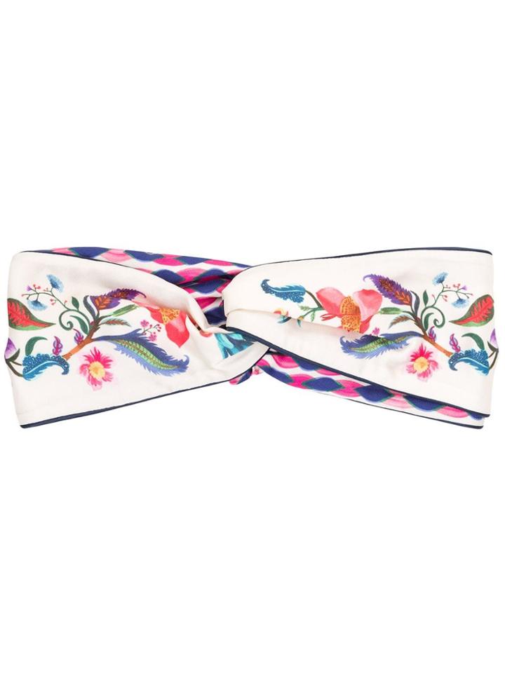 Salvatore Ferragamo Floral-print Headband - Nude & Neutrals