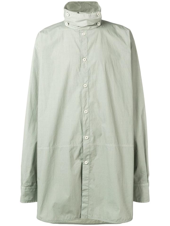 Jil Sander Stand-up Collar Shirt - Green
