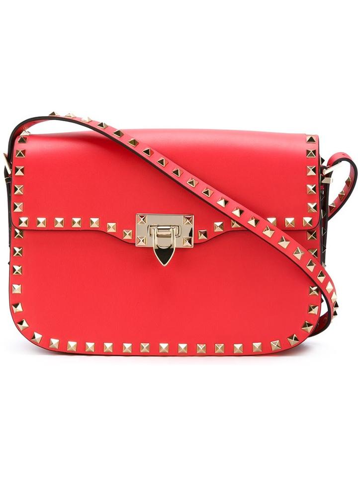 Valentino Garavani Rockstud Shoulder Bag, Women's, Pink/purple, Leather