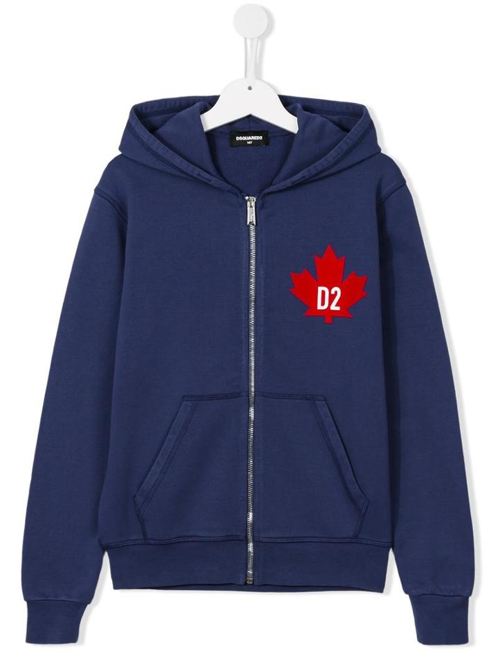 Logo Print Hoodie, Boy's, Size: 14 Yrs, Blue, Dsquared2 Kids