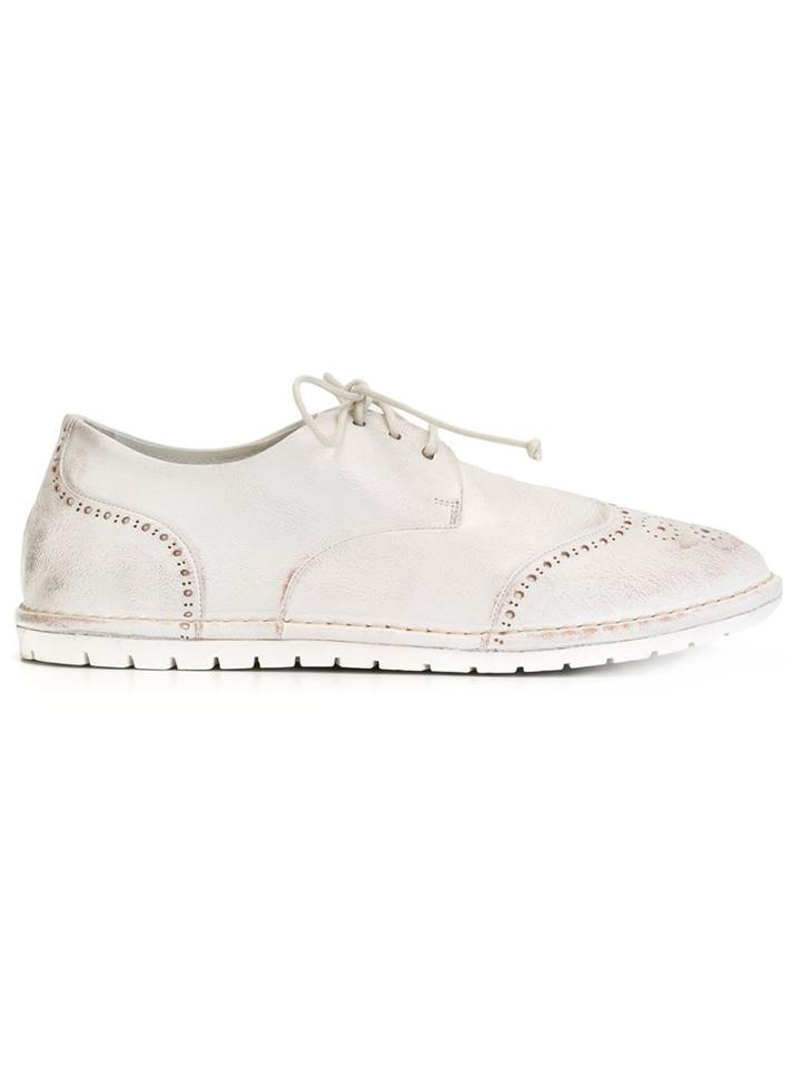 Marsèll Metallic Brogue Shoes, Men's, Size: 41, White, Leather/rubber