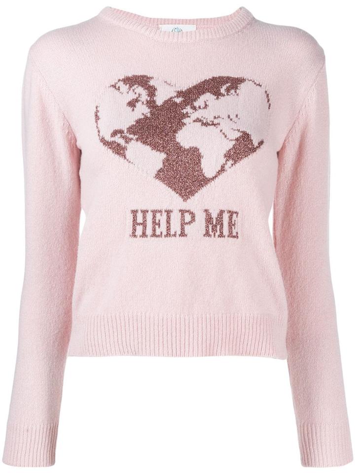 Alberta Ferretti Intarsia-knit Jumper - Pink