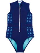 Duskii Girl - Abby Swimsuit - Kids - Neoprene/nylon - 10 Yrs, Blue