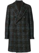 Tagliatore Checked Double Breasted Coat - Brown