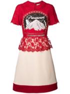 Gucci Paramount Logo Dress - Red