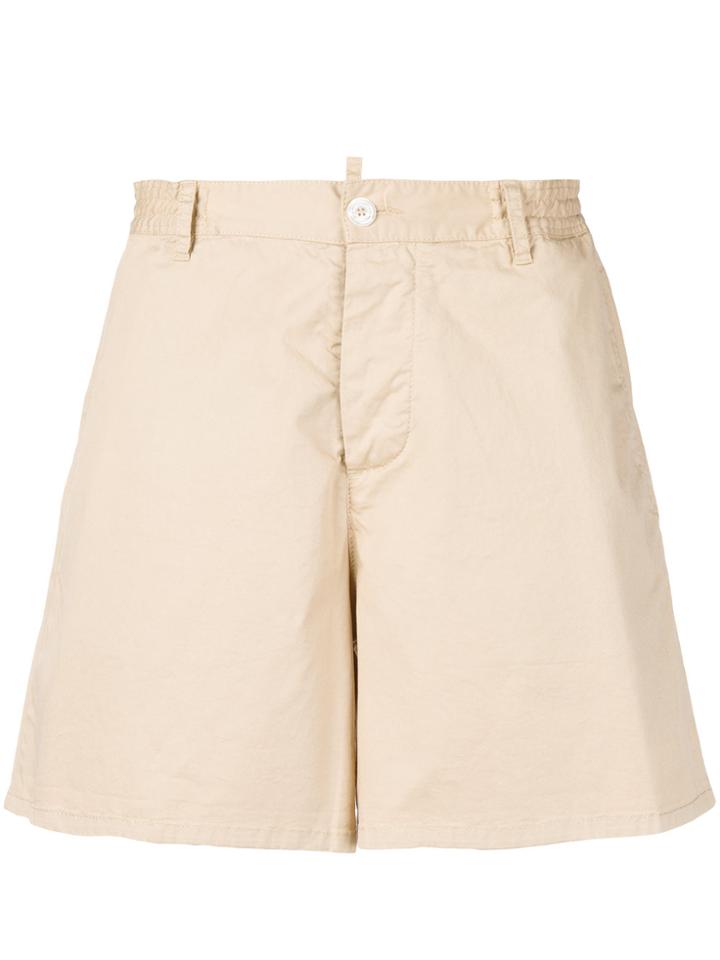 Dsquared2 Classic Flared Shorts - Nude & Neutrals