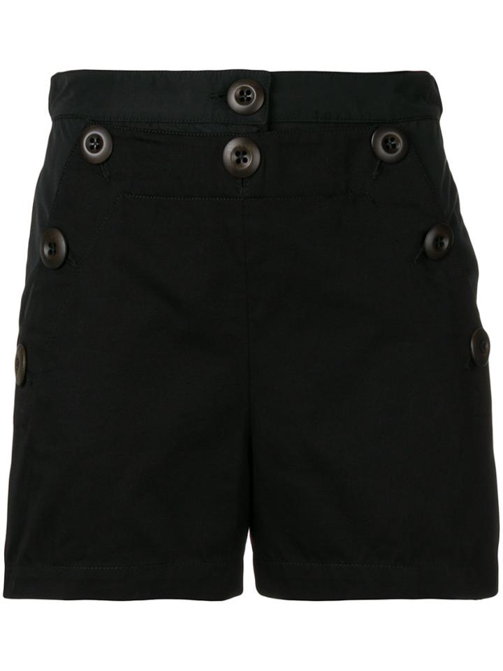 Moncler Button Front Shorts - Black