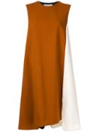 Enföld Colour Block Shift Dress, Women's, Size: 36, Brown, Wool/springbok