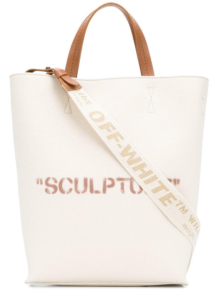 Off-white Sculpture Canvas Tote - Nude & Neutrals