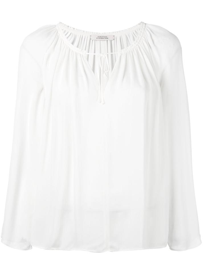 Dorothee Schumacher - Gathered Blouse - Women - Viscose - 3, White, Viscose