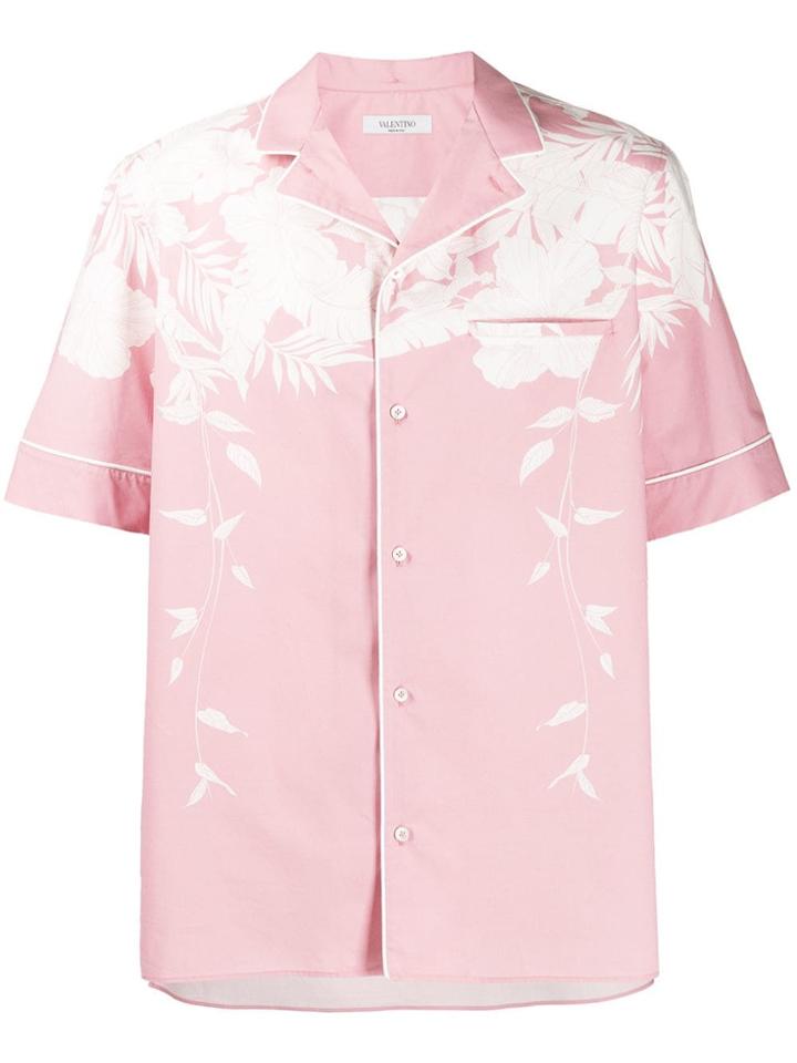 Valentino Hawaii Blue Shirt - Pink