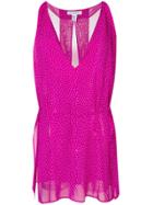 Christian Dior Vintage Polka Dot Short Dress - Pink & Purple