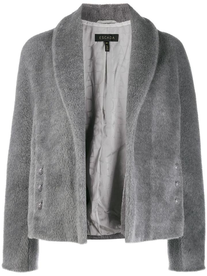 Escada Oversized Button-embellished Jacket - Grey