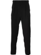 Msgm Slim Fit Trousers, Men's, Size: 50, Black, Linen/flax/cotton