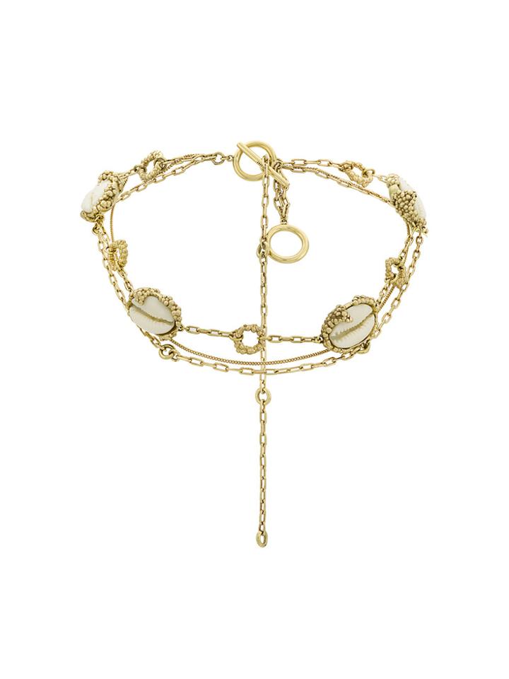 Ellery Seashell Details Necklace - Metallic