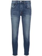 Moussy Vintage High Rise Cropped Jeans - Blue