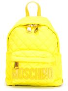 Moschino Quilted Backpack, Yellow/orange, Nylon/leather