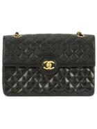 Chanel Vintage Double Chain Shoulder Bag, Women's, Black