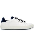 Philipp Plein Velvet Panel Low Top Sneakers - White