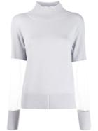 Fabiana Filippi Sheer Sleeve Jumper - Grey