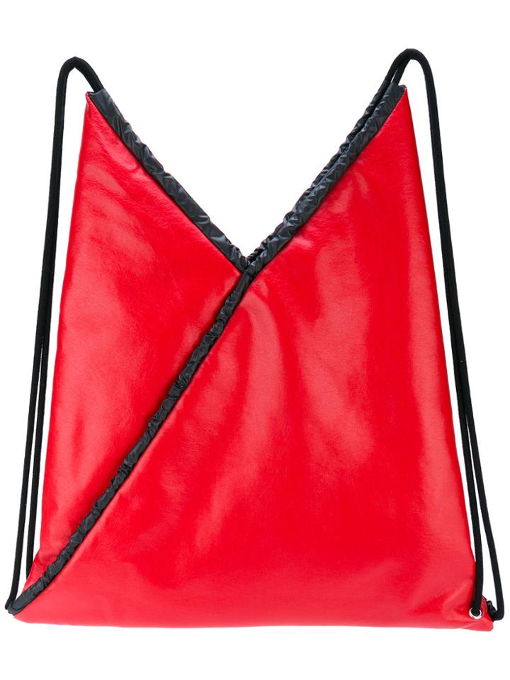 Mm6 Maison Margiela Geometric Backpack - Red
