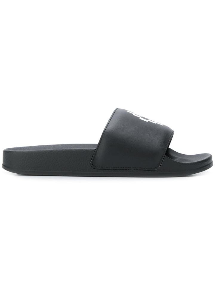 Marcelo Burlon County Of Milan Logo Slides - Black