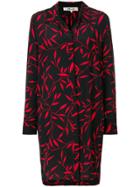 Dvf Diane Von Furstenberg Leaf Print Dress - Black
