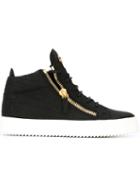 Giuseppe Zanotti Design Kriss Mid-top Sneakers, Women's, Size: 40, Black, Leather/rubber