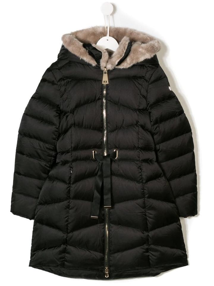 Treapi Zipped Padded Coat - Black