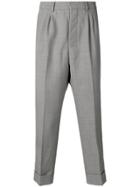 Ami Alexandre Mattiussi Pleated Carrot Fit Trousers - Grey