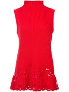 Derek Lam 10 Crosby Crochet Shell - Red