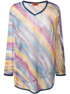 M Missoni Striped Poncho - Yellow