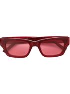 Reinaldo Lourenço Square Frame Sunglasses - Red