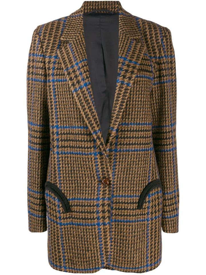 Blazé Milano Checked Single-breasted Blazer - Brown
