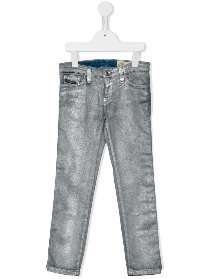 Diesel Kids Skinzee-low-j Jeans, Girl's, Size: 8 Yrs, Grey