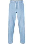 Maison Kitsuné Tapered Drawstring Trousers - Blue