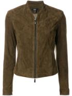 Arma Fitted Leather Jacket - Green