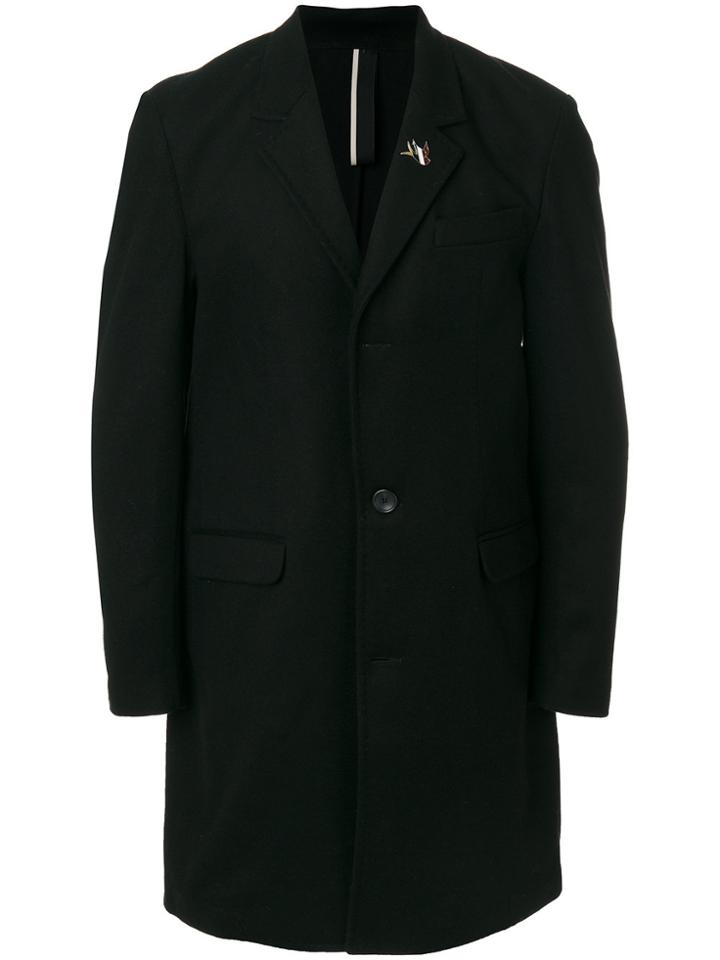 Low Brand Single Breasted Coat - Black