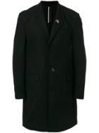 Low Brand Single Breasted Coat - Black