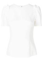 Dolce & Gabbana Draped Sleeved Blouse - White