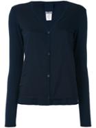 V-neck Knitted Cardigan - Women - Cotton - 1, Blue, Cotton, Kristensen Du Nord